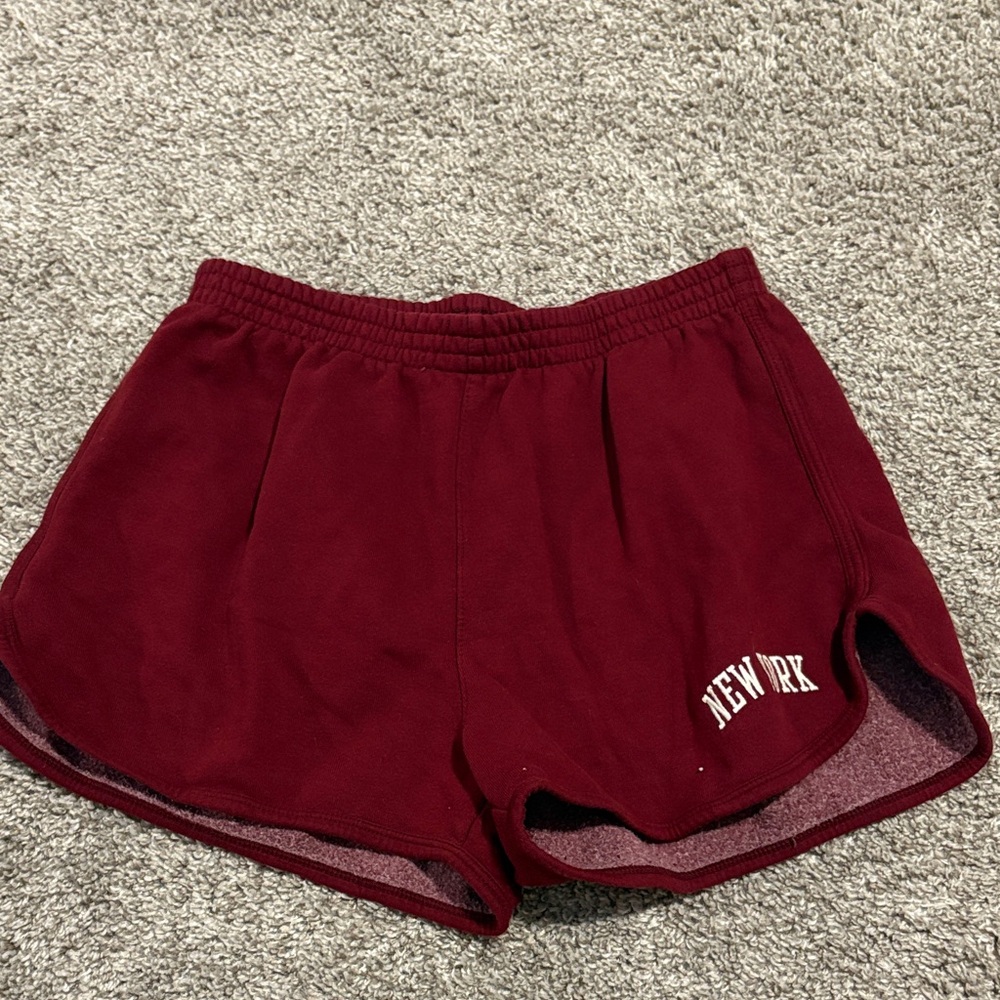 Brandy Melville Burgundy Athletic Shorts